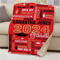 Personalized Grad Sherpa Blanket