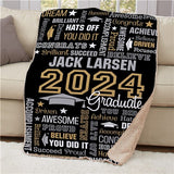 Personalized Grad Sherpa Blanket