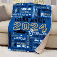 Personalized Grad Sherpa Blanket