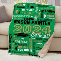 Personalized Grad Sherpa Blanket