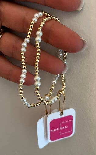 Gold Filled Pearl Bracelet-Waterproof
