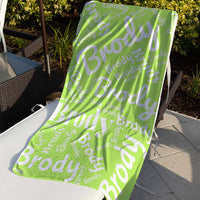 Personalized Name Beach Towel For Kids and Adults