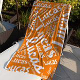 Personalized Name Beach Towel For Kids and Adults