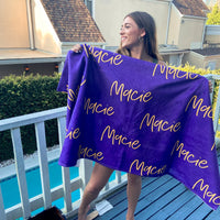 Personalized Grad Beach Towel