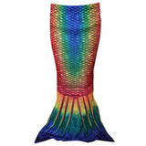 Mermaid Tail Seven Seas Rainbow Pattern-Swimmable Mermaid Tail