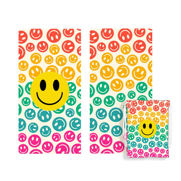 Happy Face Beach Quick Dry Towel