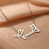 Personalized Butterfly Name Necklace