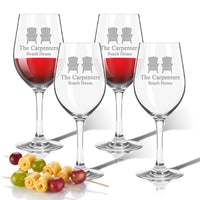 ICON PICKER Personalized Tritan Wine Stems 12 oz (Set of 4)(Beach/Nautical)