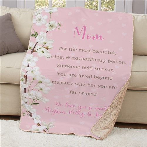 Personalized Mom Poem Sherpa Blanket