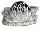 Engraved Sterling Silver Stacklable Ring