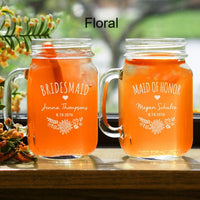 Bridal party mason jar