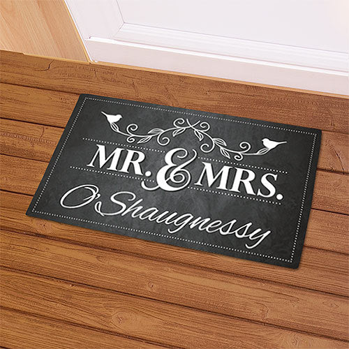 Personalized Couples Doormat, Mr. & Mrs. Welcome Doormat-New Couple Door mat