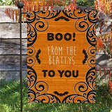 Personalized Pumpkin Garden Flag-Personalized Halloween Garden Flag