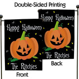 Personalized Pumpkin Garden Flag-Personalized Halloween Garden Flag