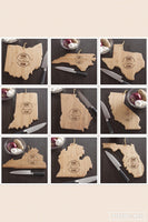 Personalized Home State Cutting Board-Engraved bamboo cutting board-Choose your State