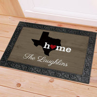 Personalized Home State Doormat