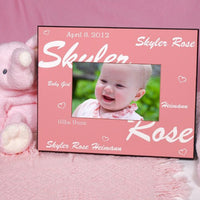 New Baby Girl Personalized Frame-New Baby Boy Personalized Frame-Custom New Baby Frame