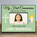 Personalized My First Communion Frame in Pink or Green