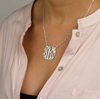 Sterling Silver Monogram Necklace