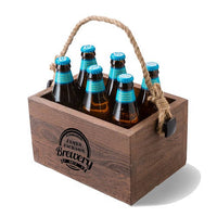 Personalized Beer Caddy with Rope Handle-Custom Beer Caddy-Monogram Beer Caddy