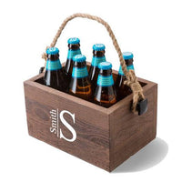 Personalized Beer Caddy with Rope Handle-Custom Beer Caddy-Monogram Beer Caddy