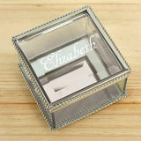 Engraved Glass Jewelry Box