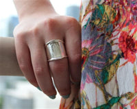 Engraved Sterling Silver Tube Ring