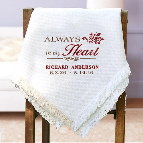 Personalized Memorial Throw Blanket