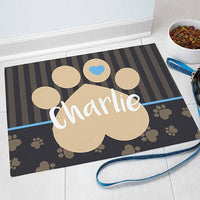 Personalized Pet Mat-Heart Footprint Design-Personalized Dog Mat-Personalized Cat Mat