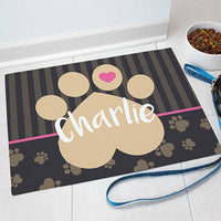 Personalized Pet Food Bowl Mat-Personalized Pet Mat