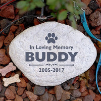 Engraved Pet Memorial Garden Stone