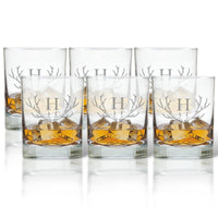 Monogram Antler Old Fashion Glass Set