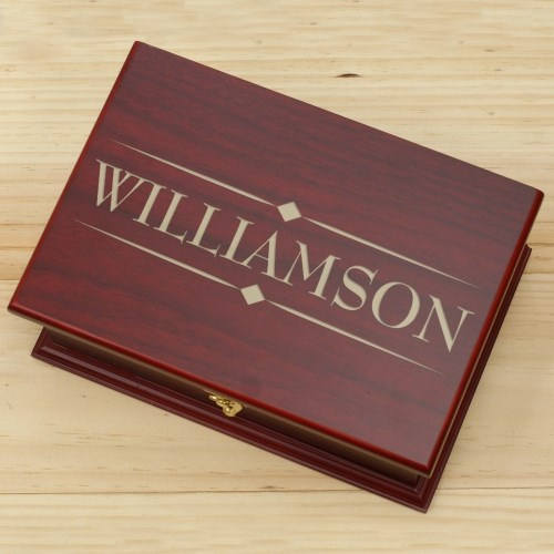 Engraved Family Tea Box