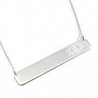 Engraved Bar Necklace