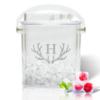 Monogram Antler Acrylic Ice Bucket