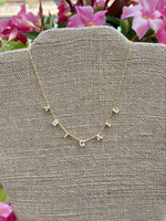 Mini Pave Letter Necklace