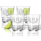 Monogram Antler Double Old Fashion Rocks Glasses