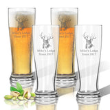 Buck Lodge Personalized Pilsner Glass Set